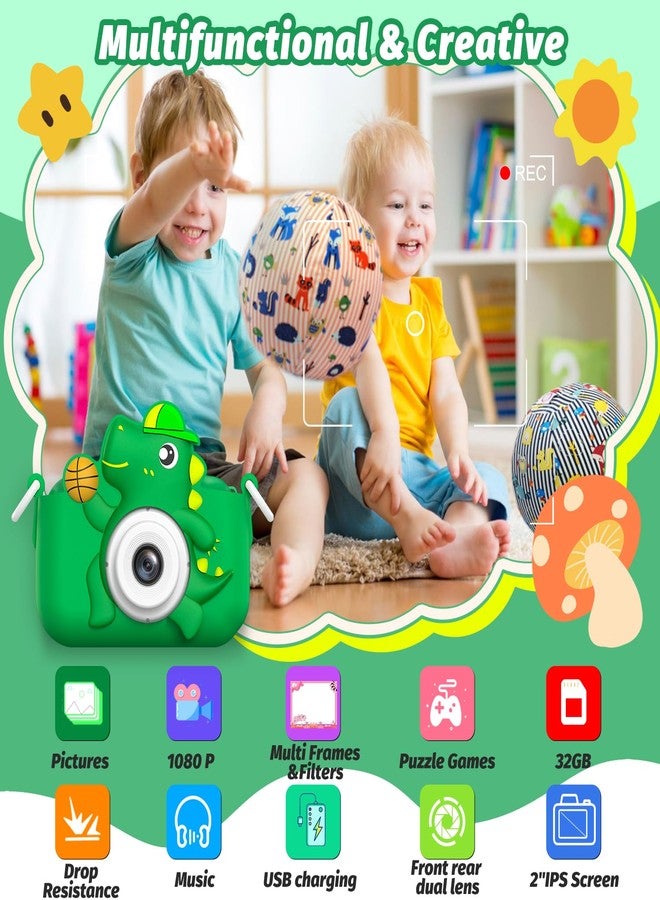 masterbee Children's Camera, Digital Camera Dinosaur Toy, Christmas/Birthday Gifts for Children, 1080P HD Children's Camera, Children's Toy/Gift Boy/Gifts Girls 3-12 Years - Image 2