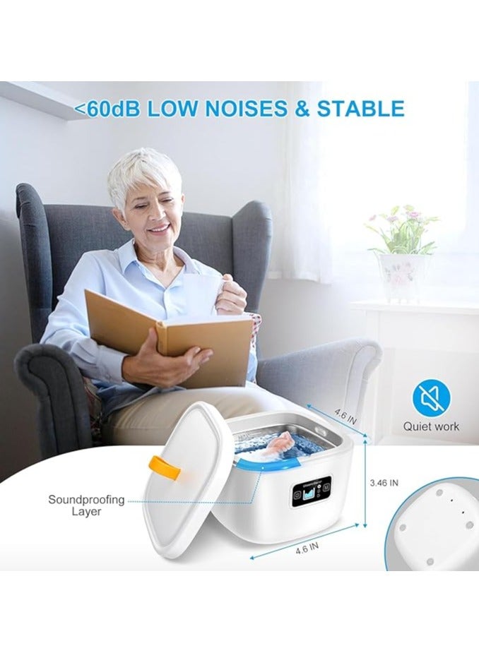 AROAQ Ultrasonic Cleaner for Retainer  Invisalign Denture Mouth Guard  Aligner Toothbrush Head 43kHz 255ML Newly Upgraded Ultrasonic Retainer Cleaner Machine UV Ultrasonic Jewelry Cleaner - Image 5