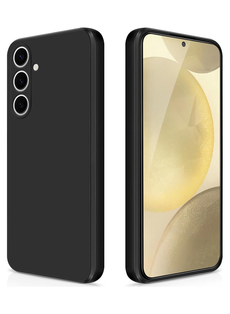 Case for Samsung Galaxy S25 Plus Soft Silicone Cover Shockproof Matte Finish Back Cover Inner Fabric Lining with Camera Protection Case for Galaxy S25 Plus - Image 1