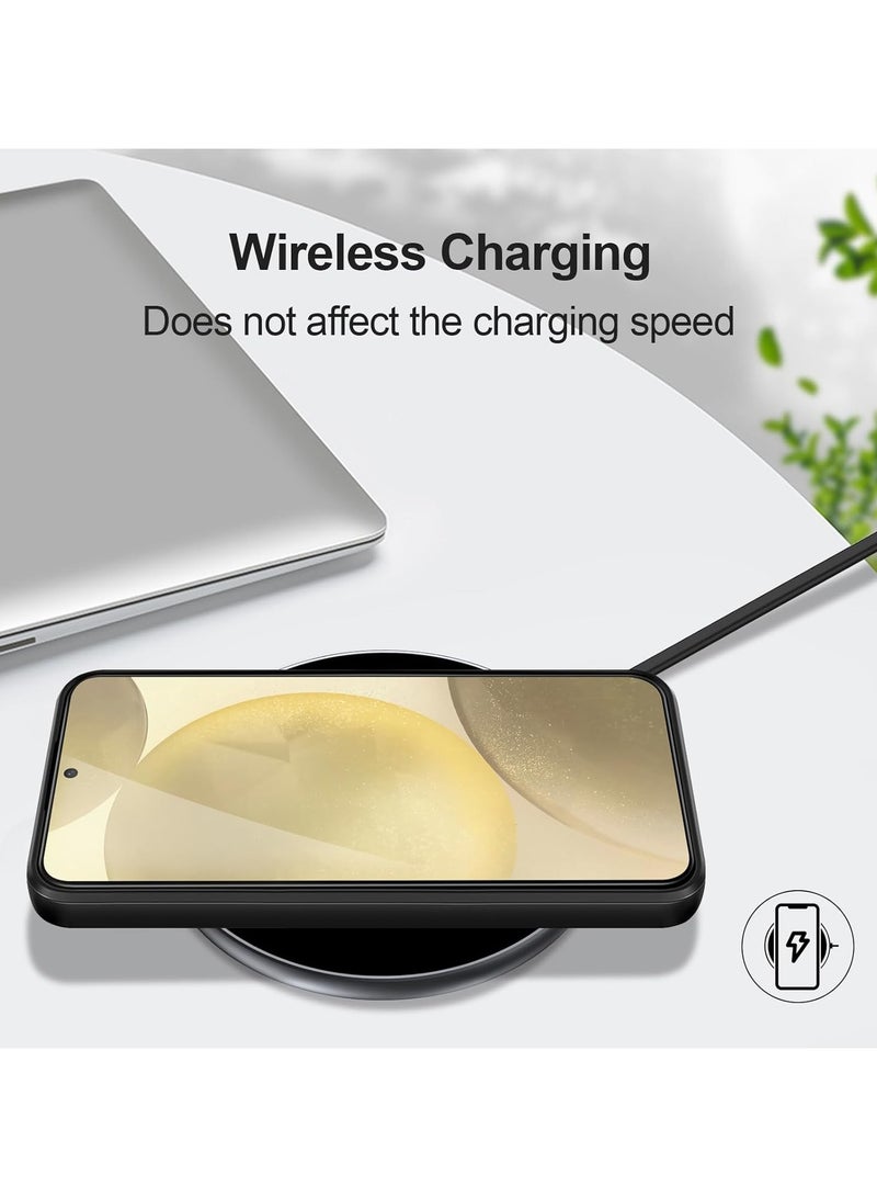 Case for Samsung Galaxy S25 Plus Soft Silicone Cover Shockproof Matte Finish Back Cover Inner Fabric Lining with Camera Protection Case for Galaxy S25 Plus - Image 5