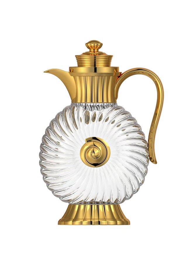 REEM - Glass Water/Juice Jug 1.8 Liter Clear/Gold - Image 1