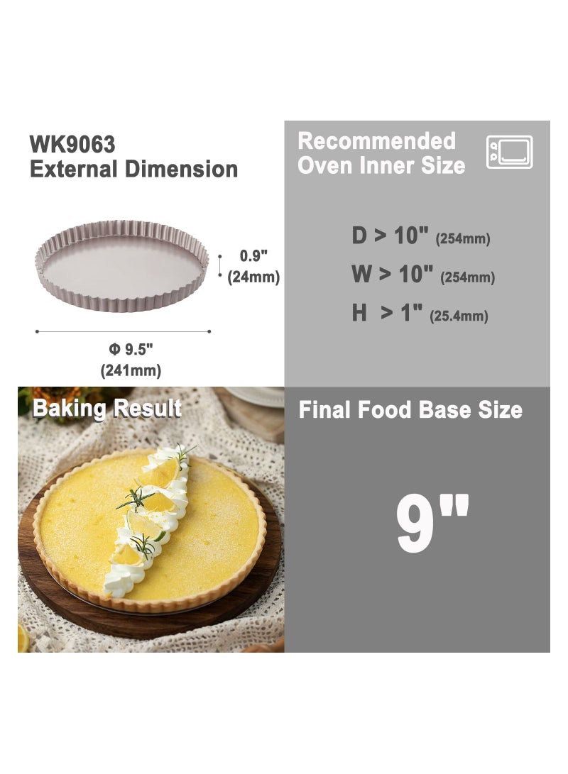 chefmade 2.5cm - 24cm Round Non-stick Breakware 24cm Tart Pan with Removable Loose Bottom - Image 2