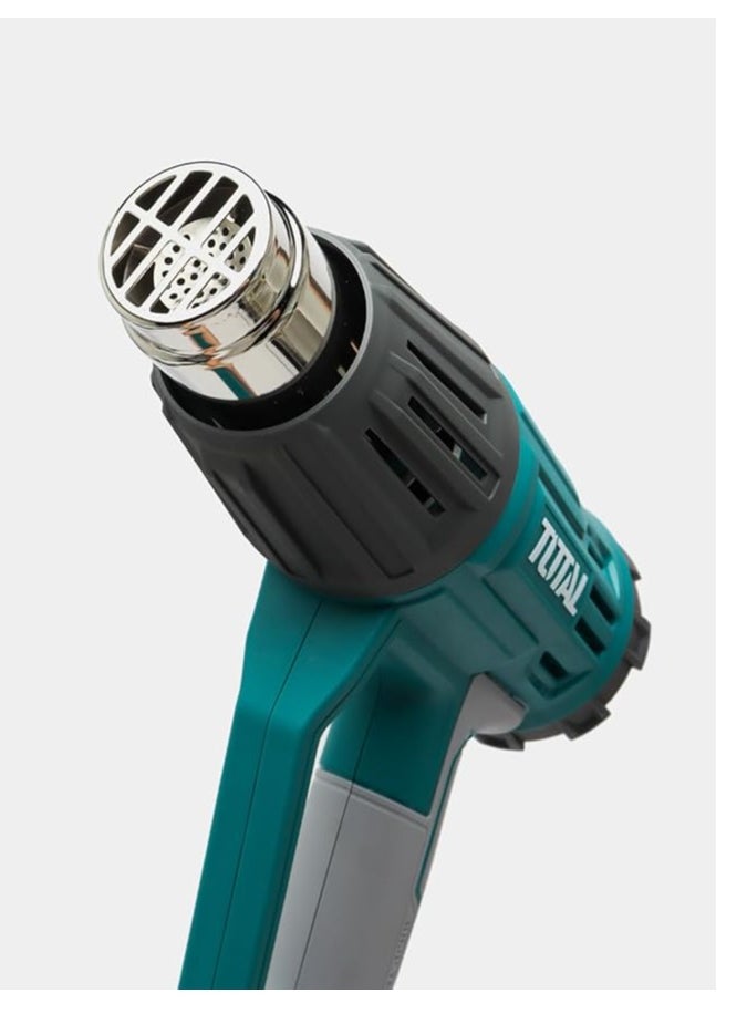TOTAL TOTAL Heat Gun 2000W, Adjustable Temperature 50°C to 550°C, Professional Hot Air Gun with Nozzles & Scraper for DIY, Crafting, Shrink Wrapping, and Paint Removal  - Image 4
