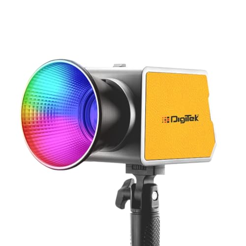 Digitek (DCL 100WBC RGB) 100W LED Video Light with Mini Bowens, Reflector, CRI 97+, 2700-6500K, 13000LM, App Control, 4500mAh Battery, 1/4 Mount, 20 FX Modes, for Indoor and Outdoor Shoots - Image 1