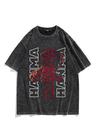 Washed retro T-shirt street hip hop anime Baki Hanma casual cotton summer short sleeves - pzsku/Z341CDB479414EE18FB59Z/45/_/1716382905/e263a12d-a37d-4052-ae3a-4bfcab4d0850