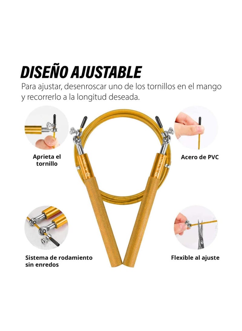 Stainless Steel Jump Rope With Metal Handle Adjustable Length - Image 2