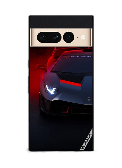 Protective Case Cover For Google Pixel 7 Pro Lamborghini Sc18 Design Multicolour