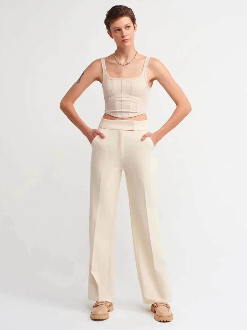 Dilvin DILVIN Women’s Sleeveless Crop Top With Square Neck