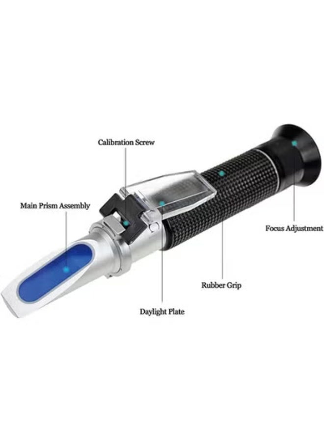 مقياس انكسار الملوحة لمياه البحر وحوض السمك البحري 0-100 جزء لكل تريليون مع تعويض درجة الحرارة التلقائي - Image 3