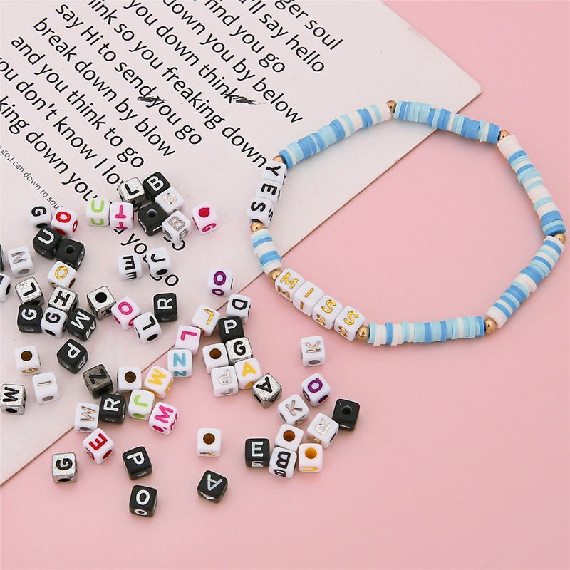Diy Jewelry Accessories Children Early Education Alphabet Beads Handmade Beaded Material Acrylic Numbers English Alphabet Beads - Image 3