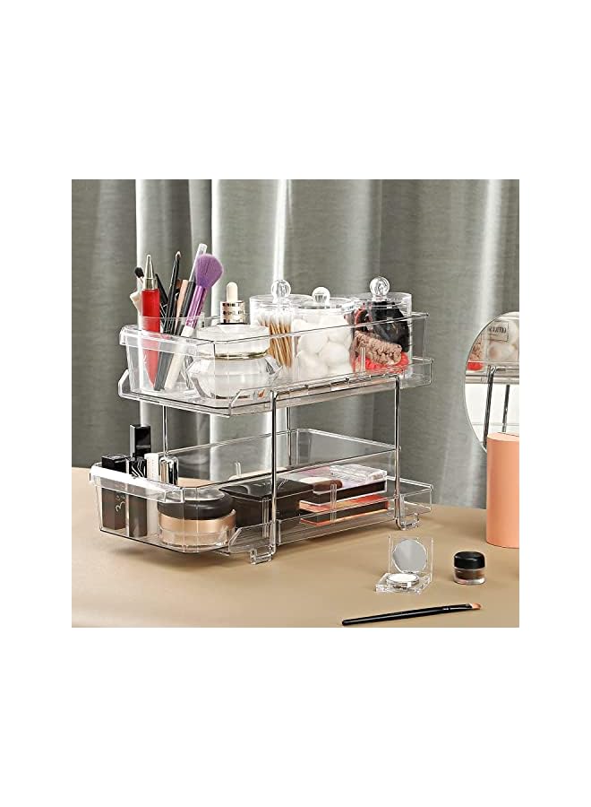 U-HOOME Under Sink Cabinet Organizer with Dividers, U-HOOME Multi-Purpose Slide-Out Storage Container, Pull Out Under Sink Organizer Shelf,Under Sliding Cabinet Basket Organizer for Bathroom, Kitchen - Image 3