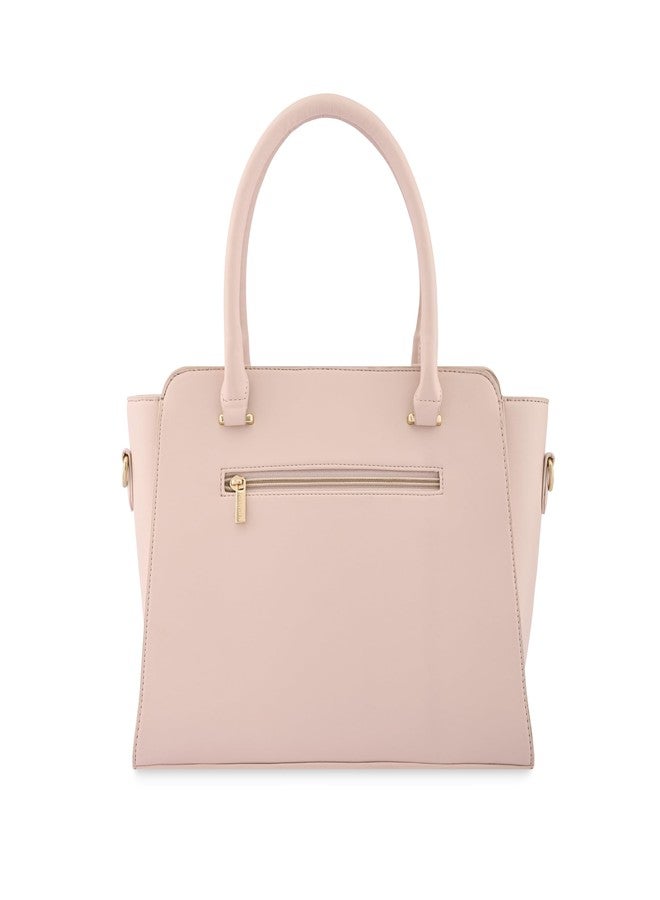 Fastrack Women and Girls Solid Classic Satchel Bag, And | Made Up Of Premium Faux Leather, Pink - Image 5