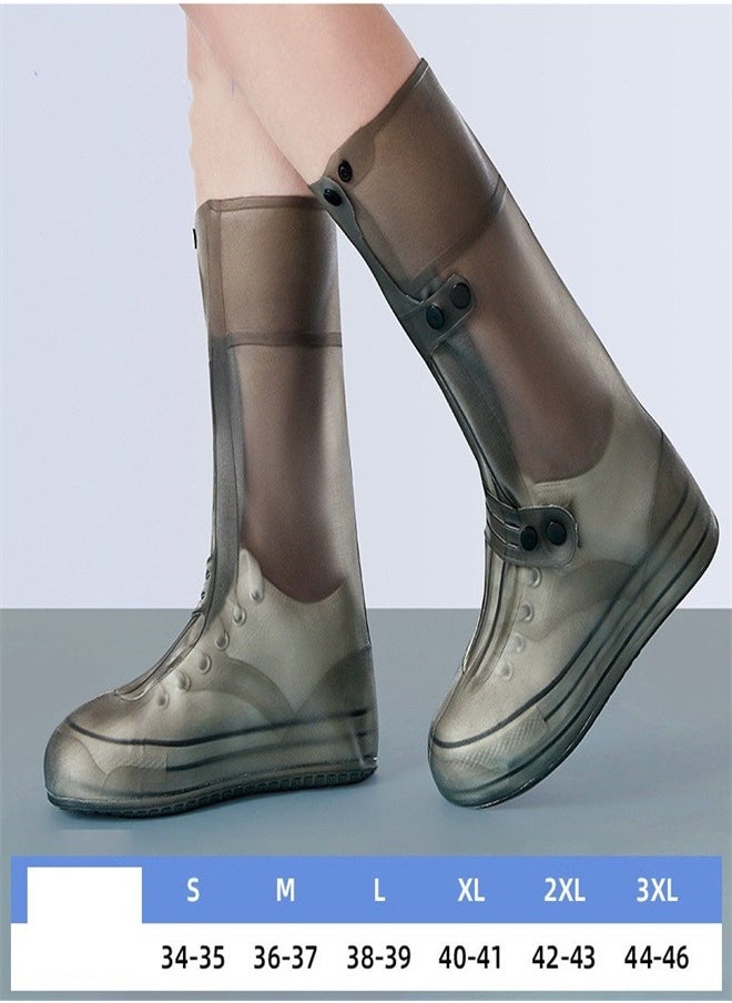 Loquat Children's Super High Rain Boots Cover Brown  - Image 1