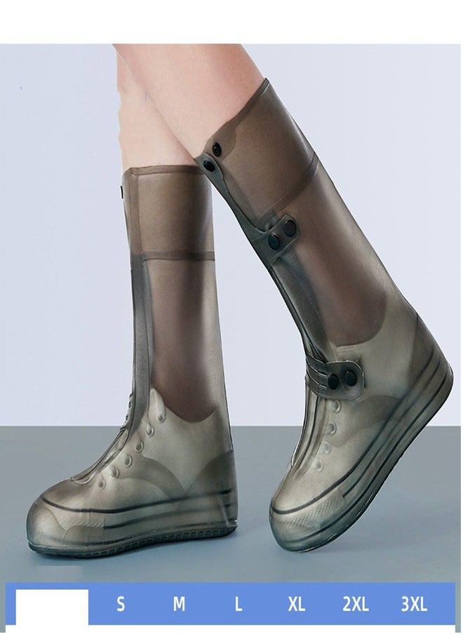 Loquat Children's Super High Rain Boots Cover Brown  - Image 2