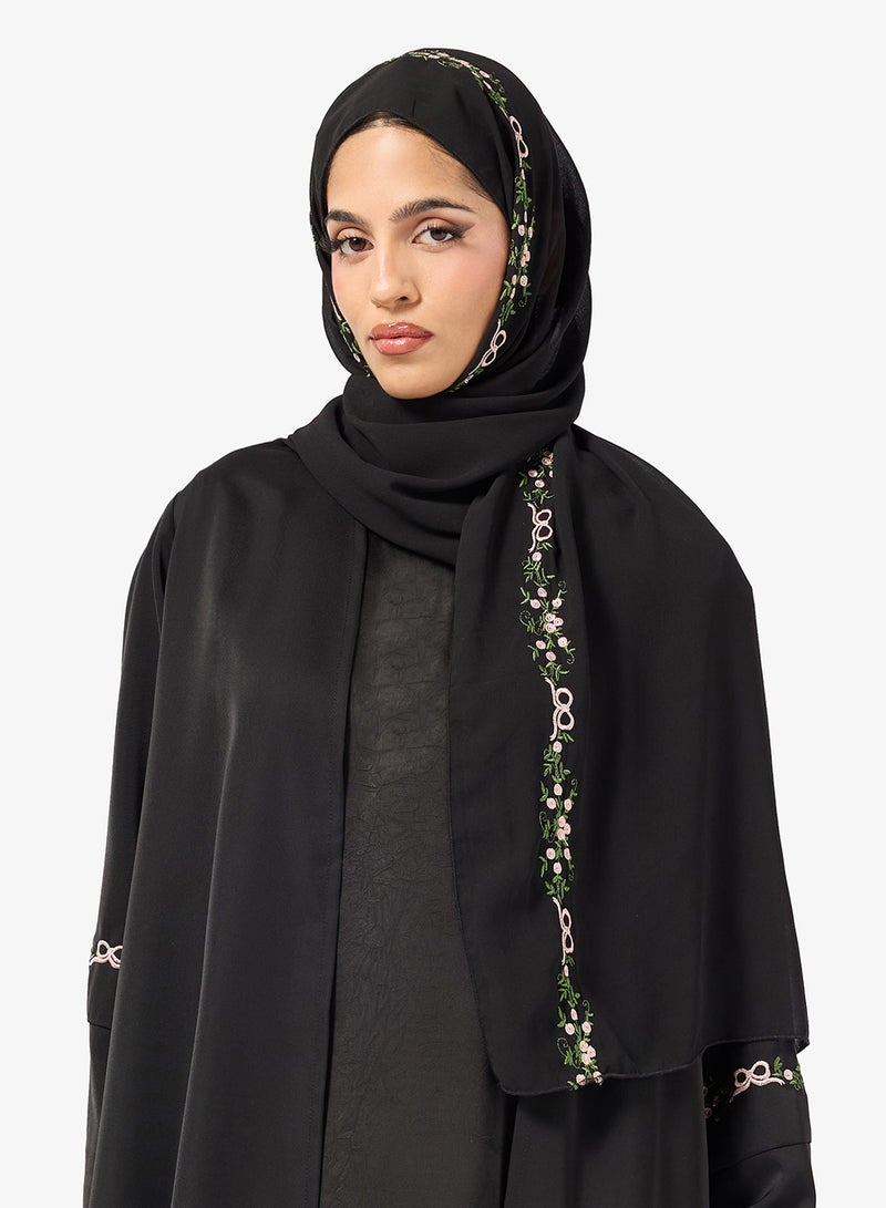 خزانة عباية بأكمام بحافة صدفي وشيلة - Image 3