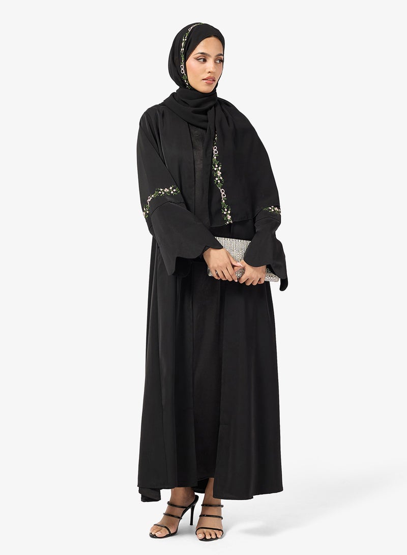 خزانة عباية بأكمام بحافة صدفي وشيلة - Image 1