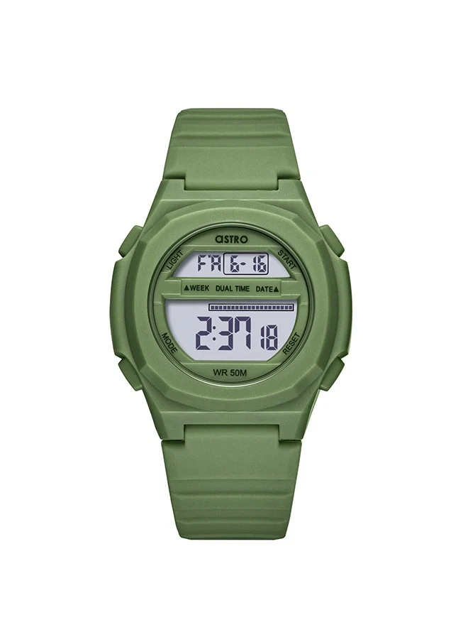 أسترو Astro A23930-PPGG Kids Digital Display Watch & Silica Gel Strap Green