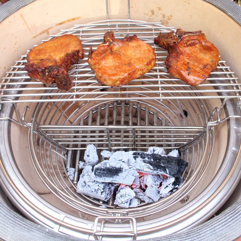 VANKEY Lump Charcoal Fire Basket with Removable Divider Charcoal Basket for Kamado Joe Classic Series, Large Big Size Green Egg Stainless Steel Grill Ash Baskets - Image 5