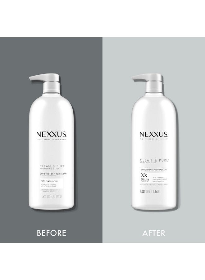 Nexxus Clean and Pure Conditioner, With ProteinFusion, Nourished Hair Care Silicone, Dye And Paraben Free 33.8 oz - Image 5