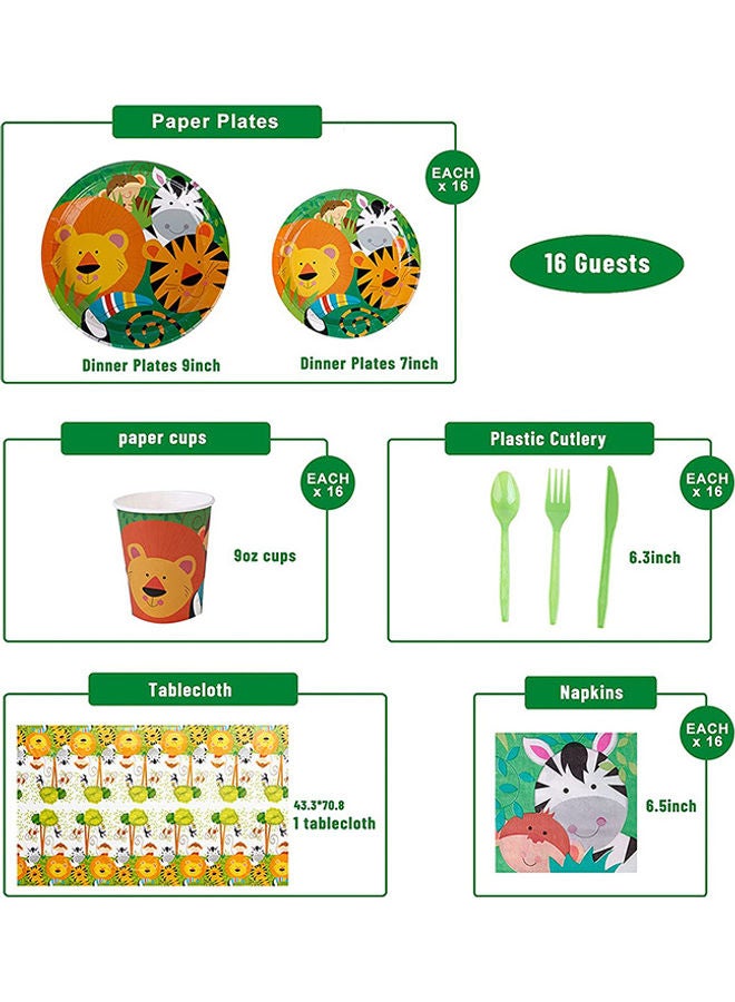 Loquat 113-Piece Animal Pattern Tableware Set Supplies - Image 3