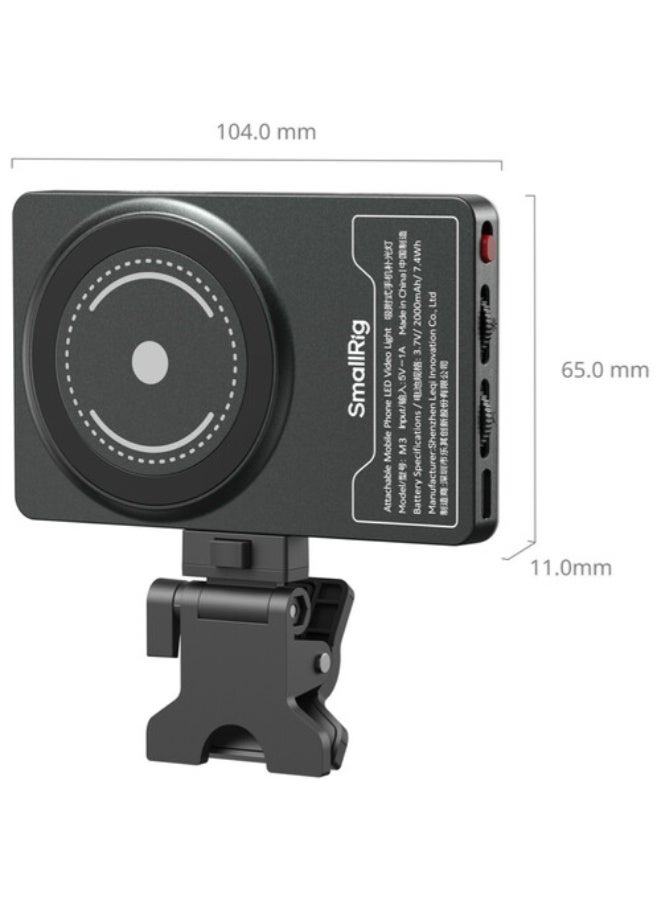 SmallRig M3 ATTACHBLE MBL PHN LED VID LIGHT BLU - Image 4