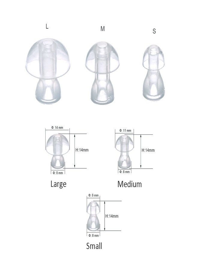 SoundLink （6pcs/lot）Hearing Aid Ear Tips Silicone Earplug Domes for BTE,ITE and Pocket Hearing Aids Ear Bud Replacements (Small φ8mm) - Image 5