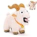 FunisFun Goat Plush with Bell Goat Stuffed Animal with Funny Screams Sound Gag Gift for Adults Friends and Coworkers Desk Toy - Image 2