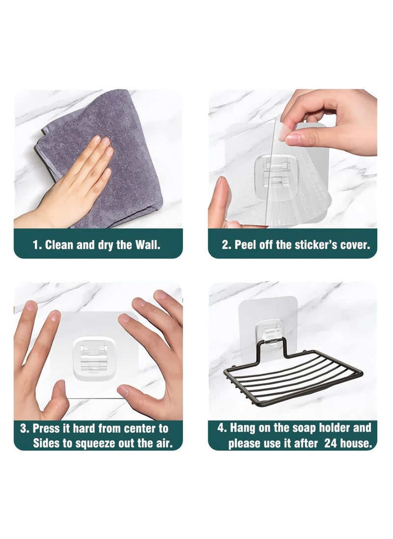 sulfar - Stainless Steel Magic Sticker Series Self Adhesive Soap Holder for Bathroom (Silver) Pack of 1 - Image 1