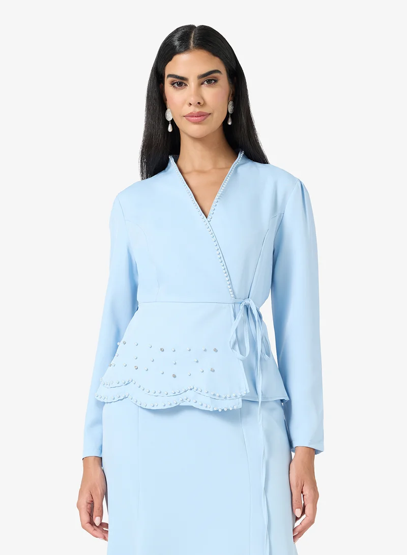 Khizana  Peplum Blouse & Skirt Set for Women | Best Price UAE