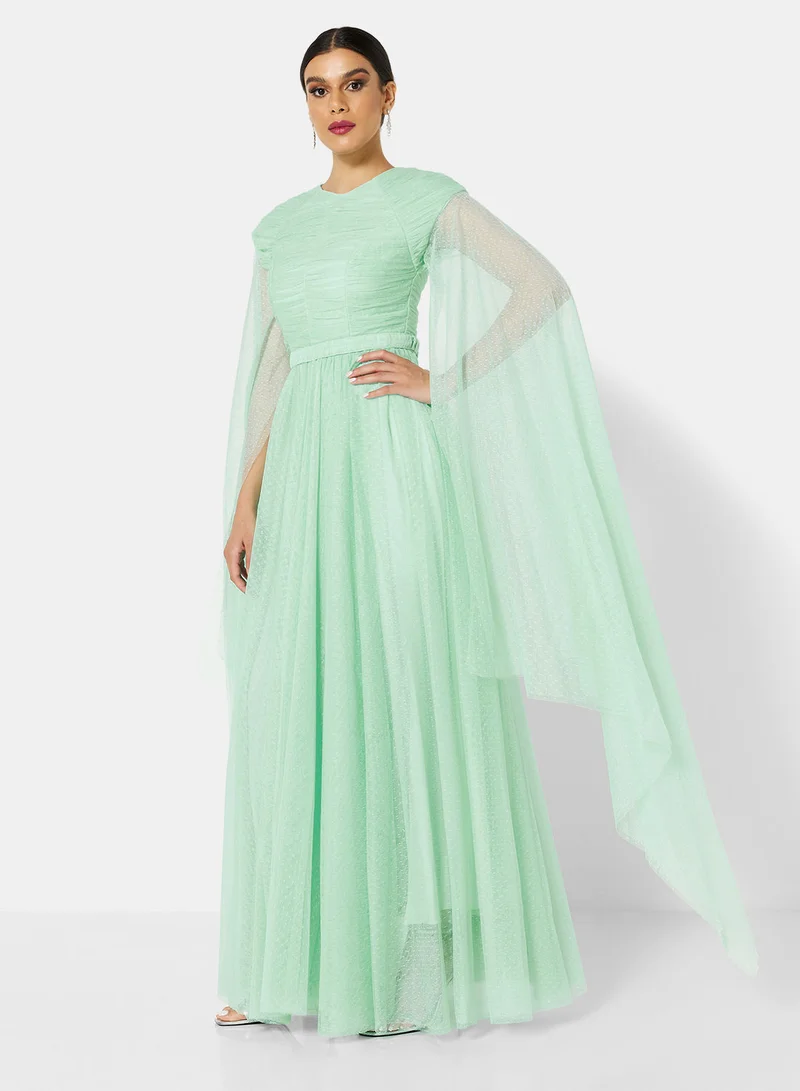 House of Moda Ruched Bodice Tulle Dress