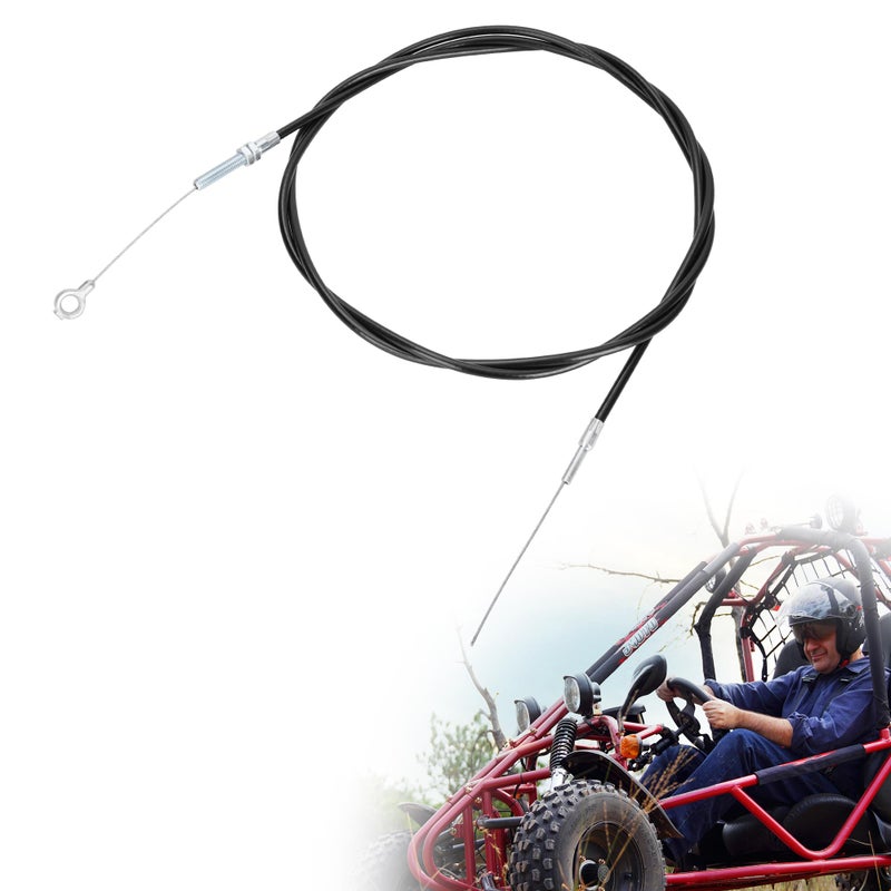 RUTU Throttle Cable 8173 Enhanced 90"" Long with 82"" Casing for Manco GO KART Cart Buggy - Image 1