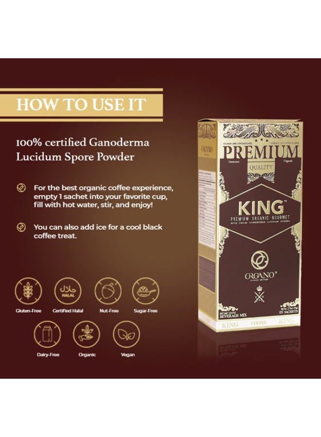 Organo Gold King Of Coffee Organic Premium Ganoderma Lucidum U.S.A. Packaging (1 Box) - Image 5
