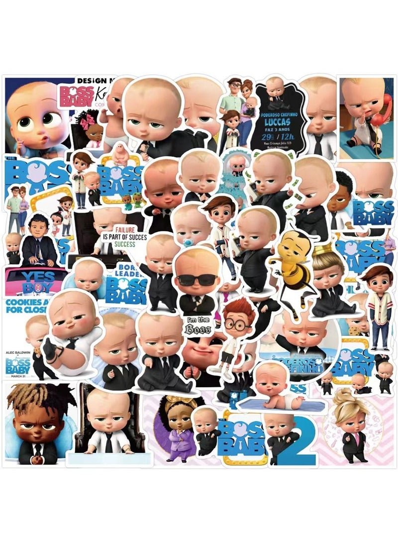 general 50-Piece The Boss Baby Cute Vinyl Waterproof Sticker