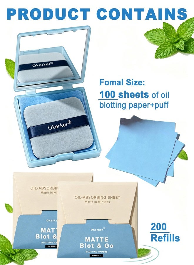 Okerker 300PCS Oil Blotting Papers for Face - Controls Shine, Saves Makeup - Image 2
