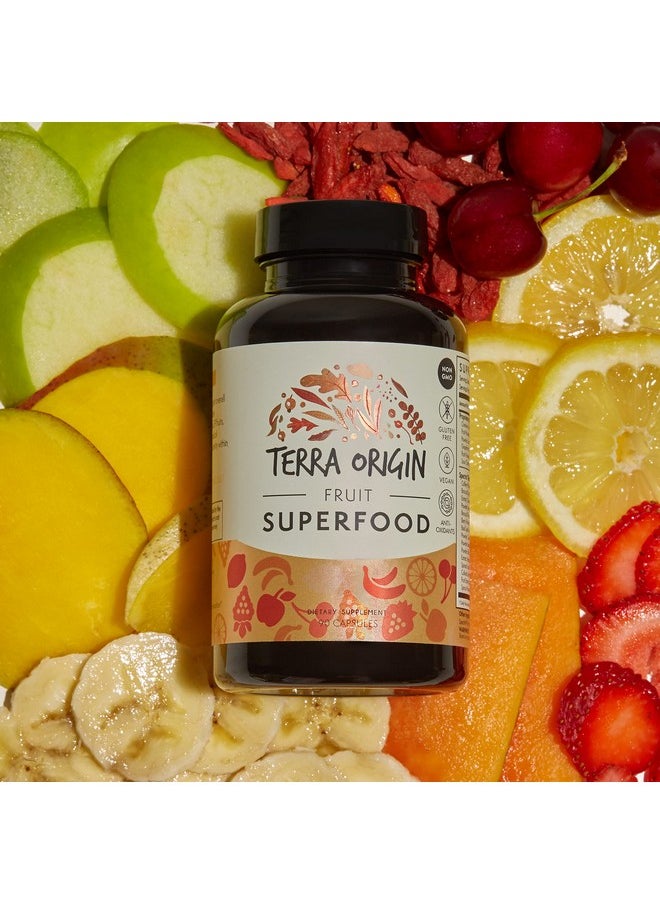 Terra Origin - Fruit Superfood Capsules ; 90 Capsules With Spectra® Antioxidant Blend. 100% Plant Based Whole Nutrient Rich - Image 1