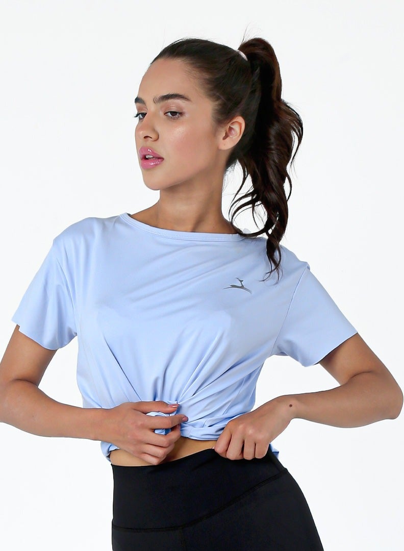 Doe Women Basic Lightweight Workout Casual Short Essentials Sleeved Dry Fit T Shirt - Image 2