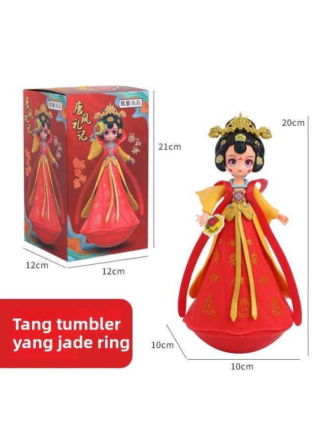 Datang Tumbler Little Sister Four Beautiful Women Creative Xi'an Tourism Creative Doll Doll Toy Ornaments Gift-Color:Small Four Seasons Summer Blue - Image 5