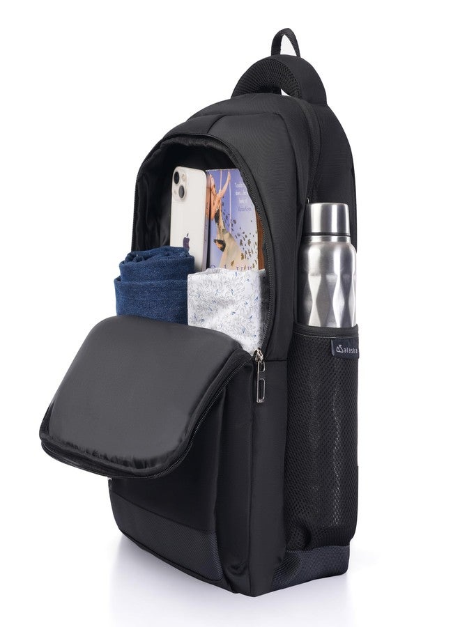 ALASKA® Laptop Backpack Bag 26 Ltrs for Men and Women, Ideal for Office/School/College, 2 Compartment + Front Sleeve Pocket, Dual Side pocket, USB Port, Trolley Sleeve & Organizer. - Image 5
