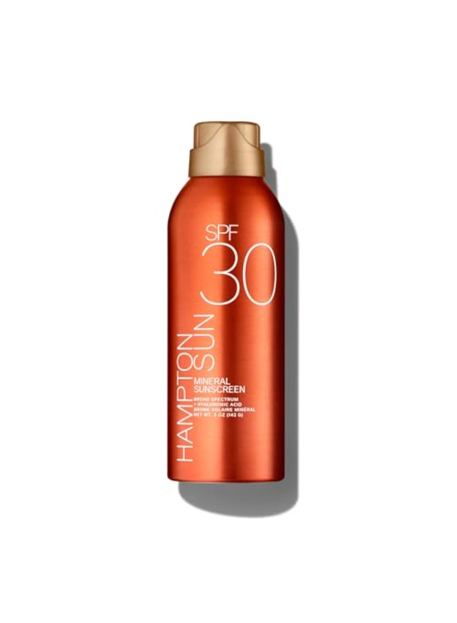 Hampton Sun SPF 30 Mineral Sunscreen Mist Sheer Lightweight Matte Finish Broad Spectrum NonNano Zinc Oxide AntioxidantRich Hydration with Hyaluronic Acid Vitamin E ReefFriendly - Image 1