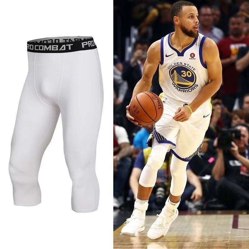 Sports Basketball Tight Pants Cropped American Pants For Men And Women Sweat-Wicking Riding Sports Training Compression Quick-Drying Leggings - Image 1