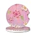 GACCAP Car Coasters for Cup Holders 2 Pack Absorbent Ceramics Anti Slip Universal 256 Inch Car Cup Coaster for Women Men Car Interior Accessories Pink Cream Flowers - Image 2