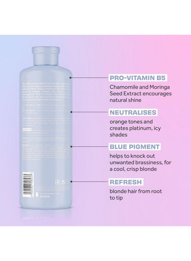 لي ستافورد بلسم لي ستافورد الأزرق لتلوين الشعر | مجموعة بليتش أشقر آيس وايت - يُصحح درجات اللون النحاسي والبرتقالي، مثالي للشعر الأشقر الداكن والبارد، يُطيل لون الشعر ويُضفي عليه إشراقة، 16.9 أونصة سائلة - Image 3