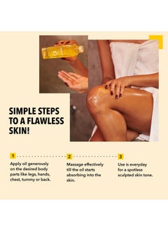 NAMYAA Natural Science Body Toning/Sculpting Wonder Oil For Scars/Stretch Mark/Ageing/Uneven Skin Tone/Firming/Nourishment, 200 Ml  - Image 4