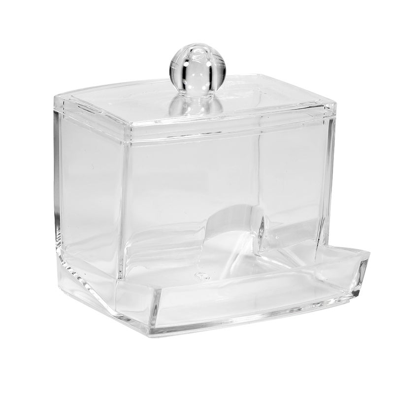 Cotton Swab Box 3-In-1 Compact Size - Easy Access Bottom Dispenser Swab Holder for Bathroom Bedroom Countertop Organization - Image 1
