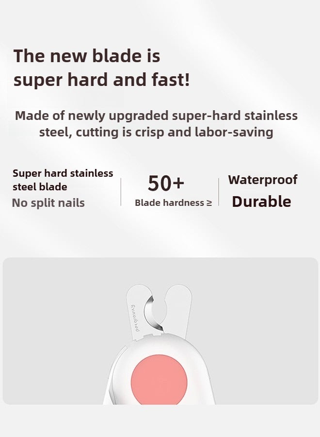 هايدو الحيوانات الأليفة الكلب القط مسمار كليبرز مع أضواء LED مسمار كليبرز للحيوانات الصغيرة المهنية أدوات العناية بالجمال ، وتجنب الإفراط في قطع ، ومناسبة للكلاب والقطط والأرانب والطيور والجراء هريرة ( الوردي ) - Image 5