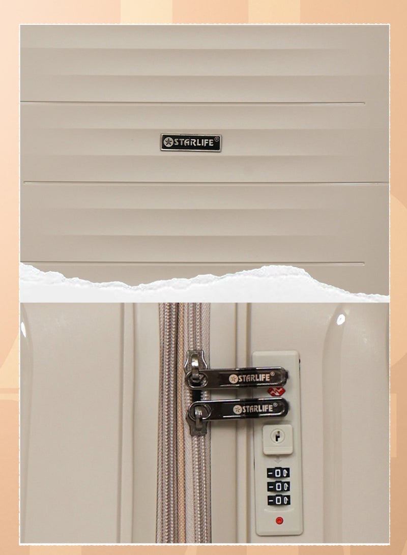 STARLIFE Luggage Set 3 Pieces PP Hard Side Bag 360 Degree Spinner Wheels Trolley Luggage Set With TSA Lock 20/24/28 Inches - Image 5