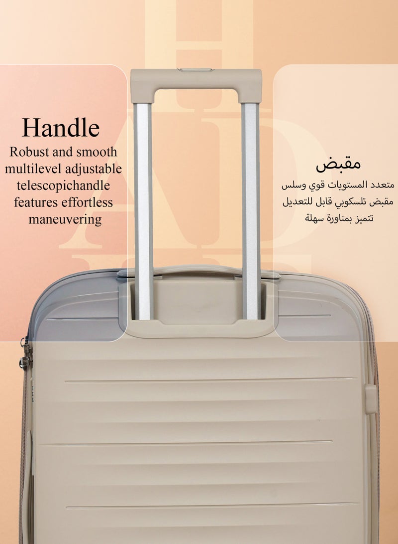 STARLIFE Luggage Set 3 Pieces PP Hard Side Bag 360 Degree Spinner Wheels Trolley Luggage Set With TSA Lock 20/24/28 Inches - Image 2