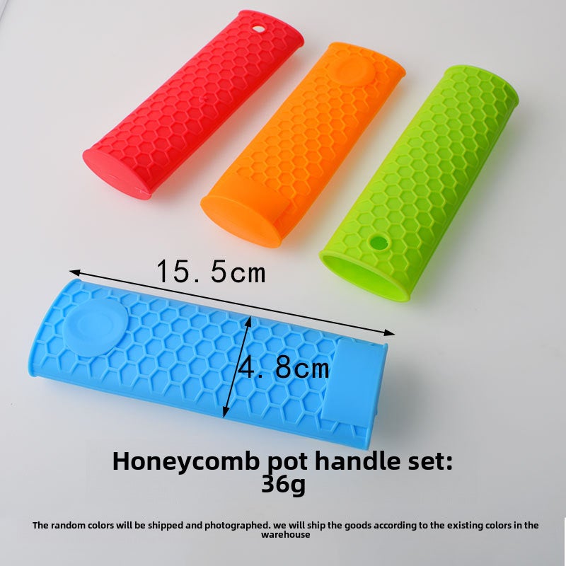 Large Honeycomb Silicone Pot Handle Cover Heat-Resistant Anti-Slip Grip Honeycomb pot handle cover Honeycomb pot handle cover
