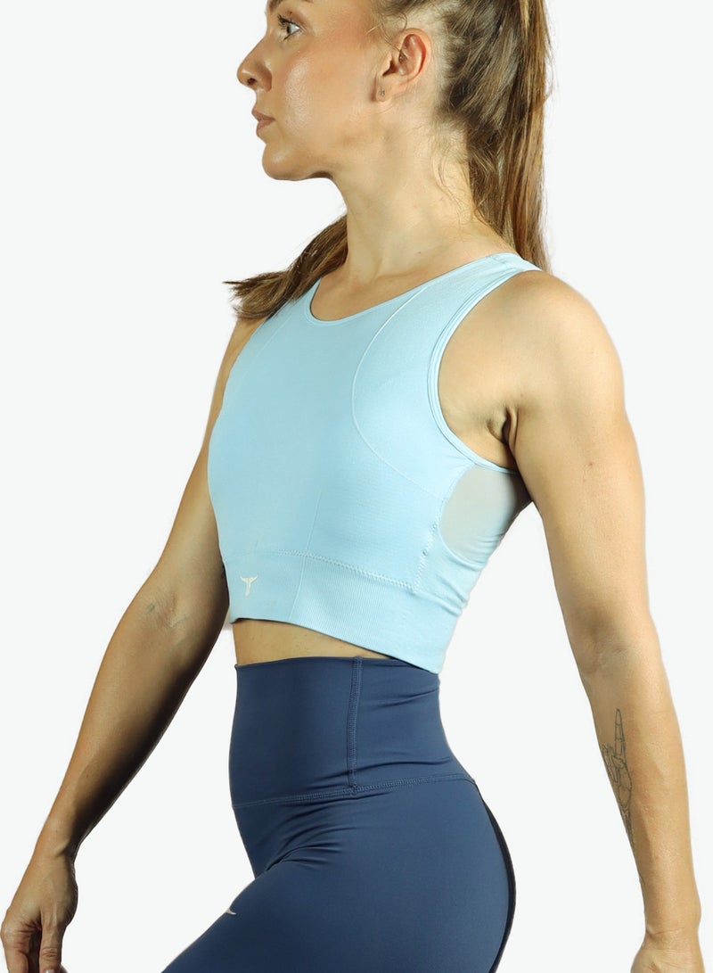THUGFIT BlazeCraze Compression Sports Bra - Blue - Image 2