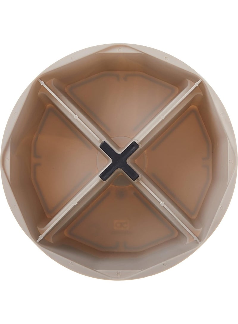 Custom Leathercraft Custom Leathercraft1154 4-Inch High, Full-Round Bucket Tray,Cream White  - Image 3